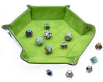 Reversible Foldable Leather Dice Rolling Tray