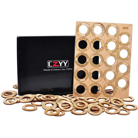 Wooden Condition Rings - 106 piece set