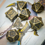 Metal Polyhedral Dice Set -  7 Pieces