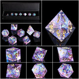 Luxurious Polyhedral Mirror Dice Sets with Sharp Edges