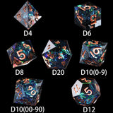Luxurious Polyhedral Mirror Dice Sets with Sharp Edges
