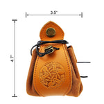 Genuine Leather Drawstring Dice Bag and Mat