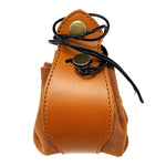 Genuine Leather Drawstring Dice Bag and Mat