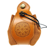 Genuine Leather Drawstring Dice Bag and Mat