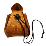 Genuine Leather Drawstring Dice Bag and Mat